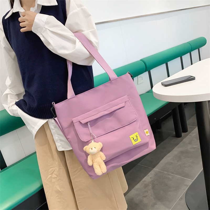 Women's Korean-Style School Bag Bag Fashionable Soft Girl School Bag Portable Messenger Bag New Tutorial Canvas Bag