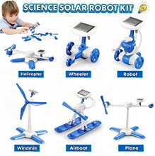 儿童创意自装玩具第三代新阳光太阳能6合1机器人DIY拼装模型