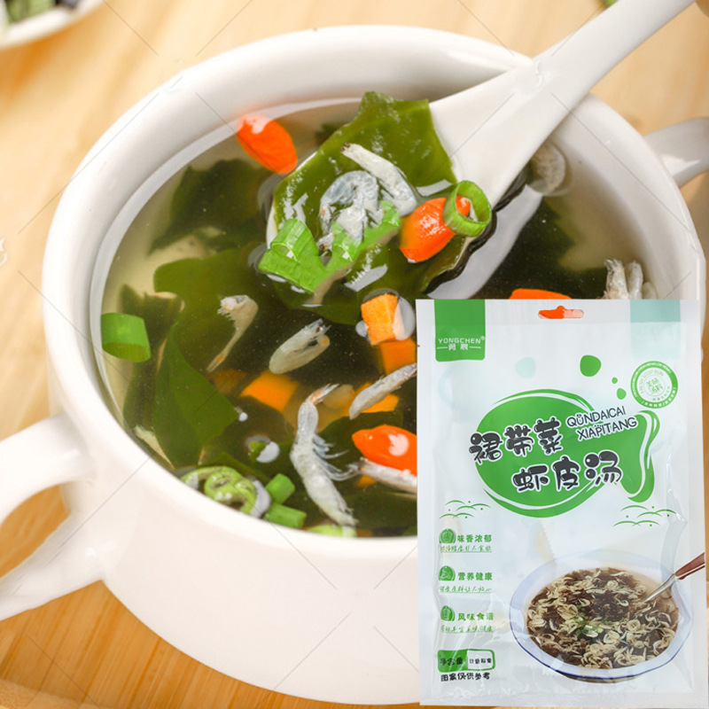 裙带菜虾皮速食汤宿舍免煮100g袋装裙带菜虾皮汤开水冲泡裙带菜汤