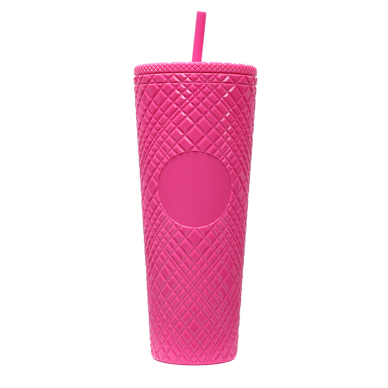 2023 New Factory Direct Supply 710ml Durian Cup Diamond Creative Trending Plastic Sippy Cup Star Bar Water Cup