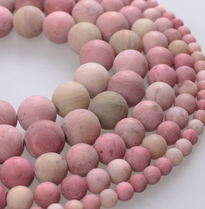 磨砂红木纹石散珠 diy饰品配件串珠半成品手链项链制作f516-阿里巴巴