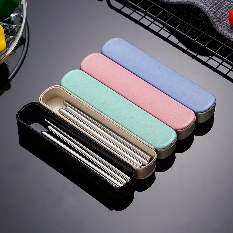 抽拉伸缩式可拆卸折叠筷子 304不锈钢学生户外野餐旅行便携筷子