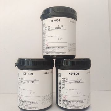 信越ks-609导热硅脂ic芯片cpu半导体件导热散热膏白色1kg包装
