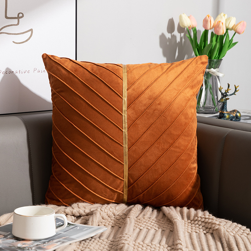 Customized Wholesale Bedside Cushion Pillow Cover Ins Velvet Netherlands Velvet Living Room Sofa Cushion Office Waist Cushion