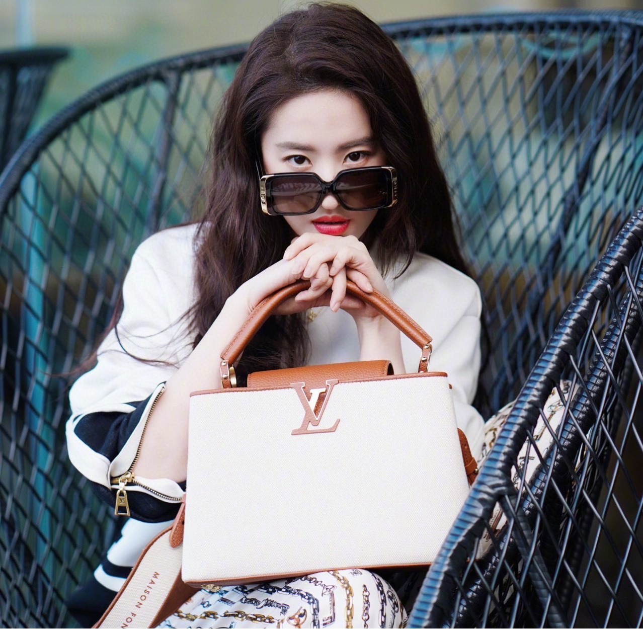 胜芬|轻奢 纯元刘亦菲明星同款大框板材厚边太阳镜防紫外线墨镜