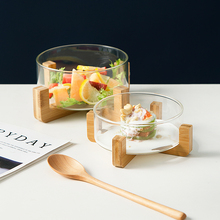 微波炉耐热玻璃碗透明水果沙拉碗家用餐具创意北欧风网红甜品田嘉