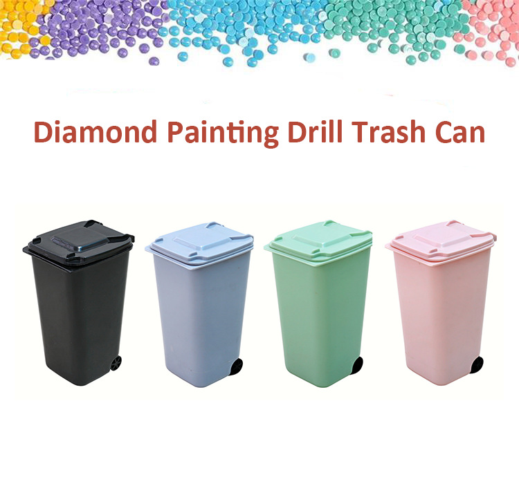 Diamond Painting Embroidery Tool Accessories Drill Bit Trash Can Storage Box Beads Container Desktop Organizer DIY