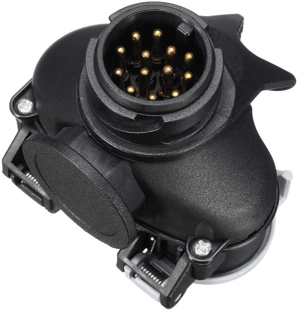 欧式拖车13芯转7芯适配器 双头连接器 电源转换头 n/s型插头插座