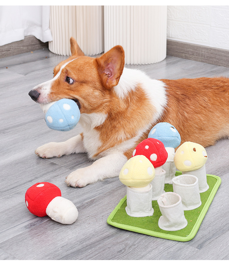 拔蘑菇训练益智狗玩具消耗体力慢食宠物玩具玩耍嗅闻发声宠物用品