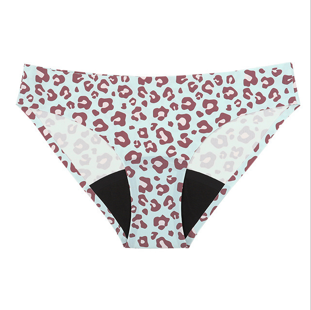 Cross-Border Printing Four Layers Large Size Low Waist Menstrual Panties Women's Leak-Proof Big Aunt Wear Sanitary Panty Menstruation Period Underwear