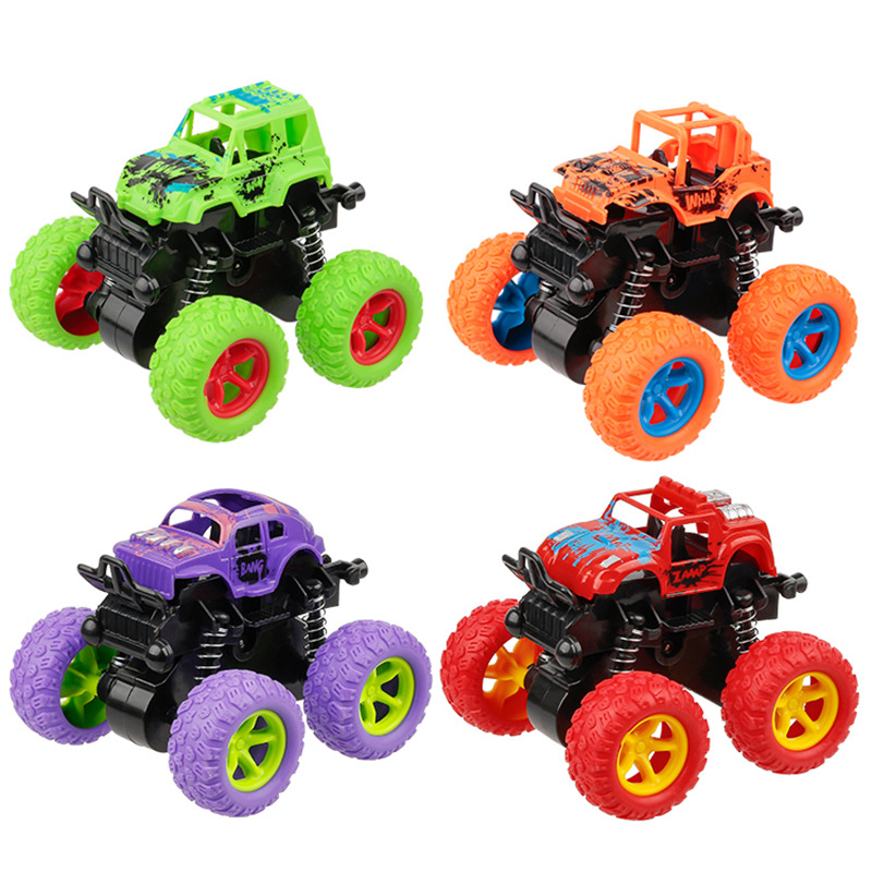 Children's Cross-Border Tik Tok Toys Four-Wheel Drive Inertia off-Road Vehicle Model Boy Engineering Vehicle Warrior Car Stall Wholesale