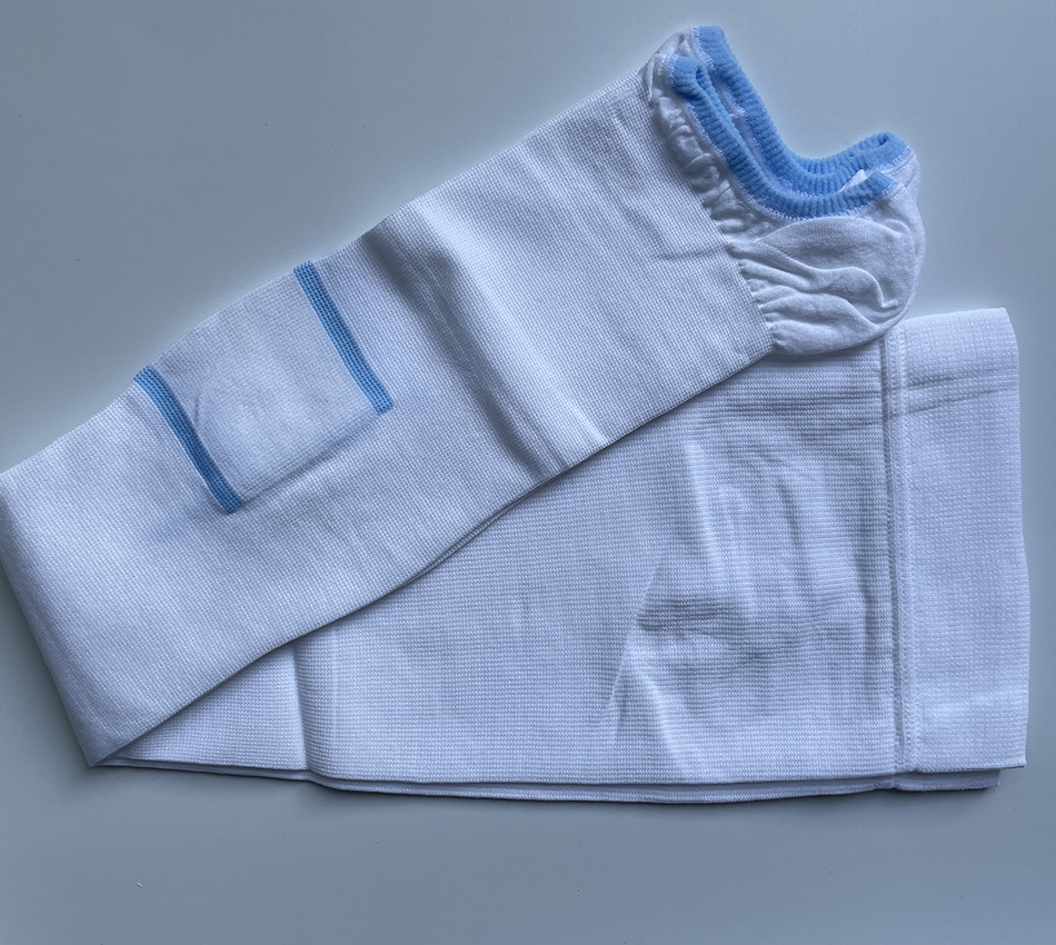 外贸中筒抗血栓压力带 白色血栓弹力袜 美腿袜子塑形加压男女通用