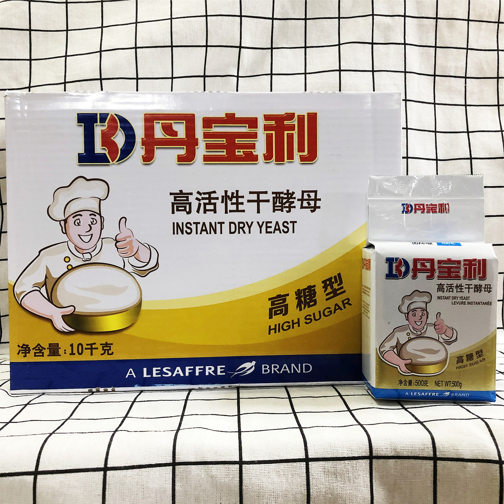 丹宝利酵母高糖酵高活性干酵母面包烘焙原料500g*20代/箱