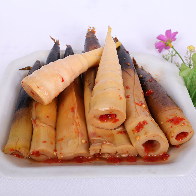 网红手拨黄金笋开袋即食500g香辣手剥笋微辣泡椒冬笋新鲜酸辣竹笋