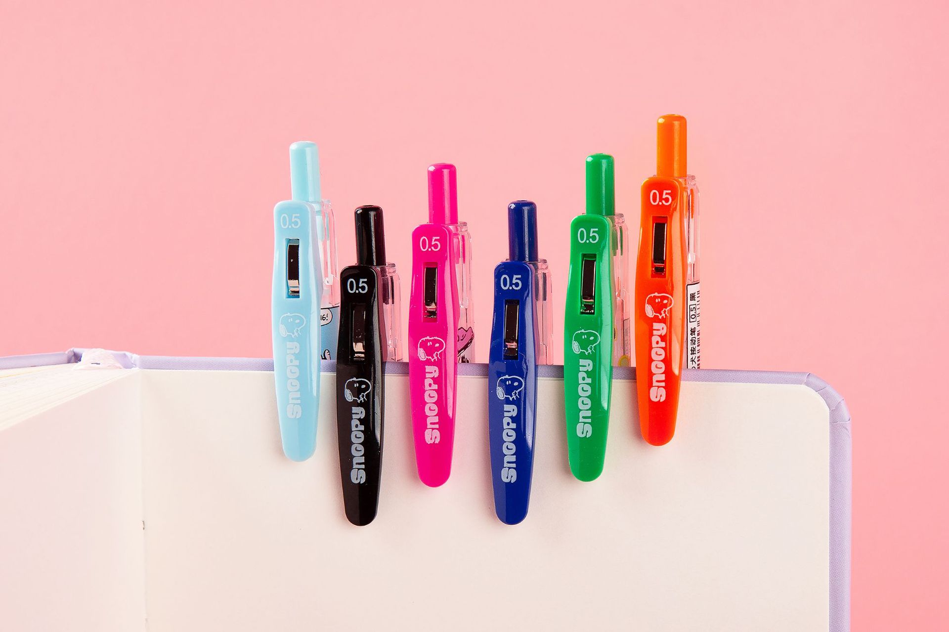 禾硕新款史努比日系卡通可爱萌自动动漫周边中性笔黑色水笔