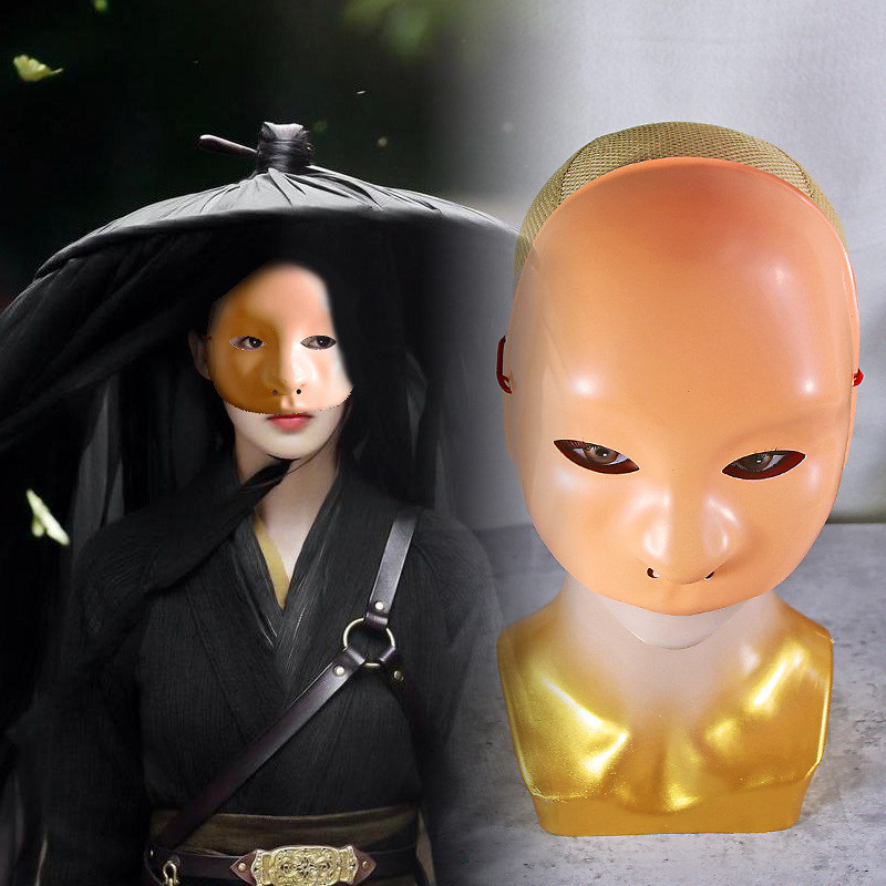 武侠风神雕侠侣杨过同款上半面具小龙女面具舞会装扮节日活动道具