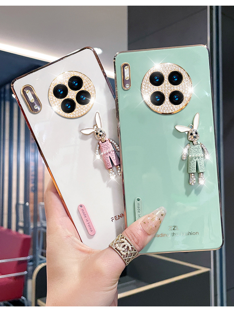 适用华为mate30手机壳潮牌mate30pro硅胶手机套卡通可爱兔子创意