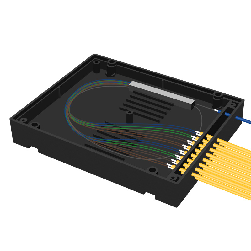 1分16scapc尾纤式光纤分路器abs盒式1比16方口光分路器 电信级