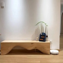 个性创意实木家用长条凳设计师艺术服装店原木展示凳民宿换鞋凳子