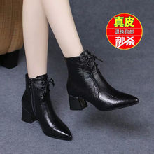 休闲鞋女2022春秋季新款女鞋中跟小短靴高跟马丁棉靴