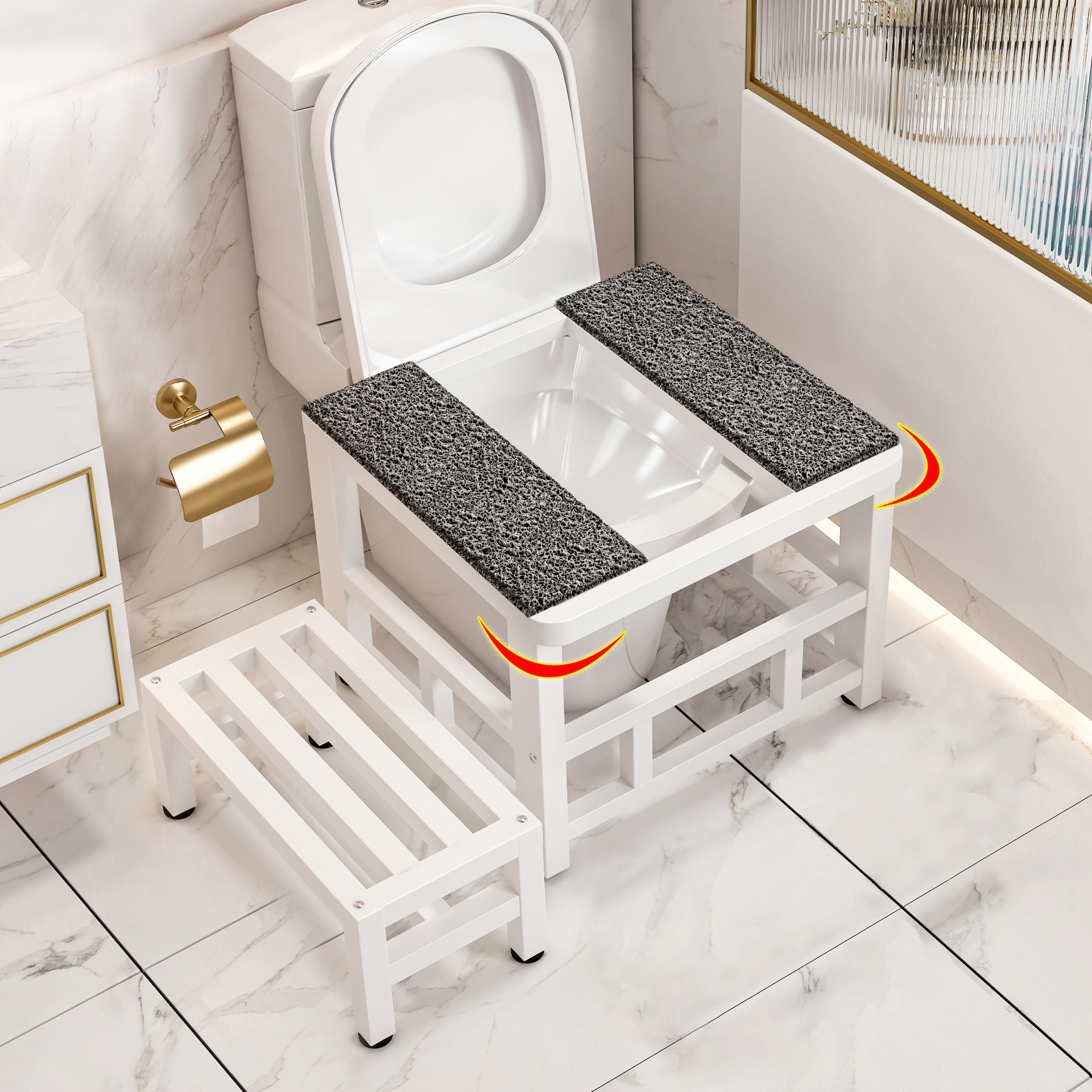 坐便改蹲便神器马桶脚踩架子马桶改蹲便器坐蹲两用坐厕变蹲坑架子