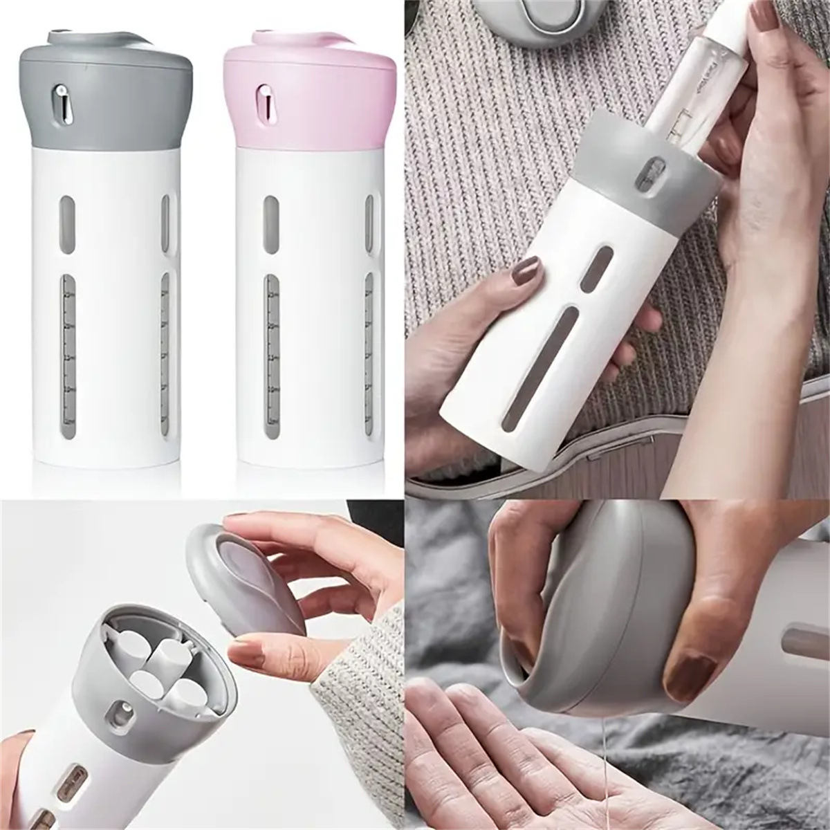 travel sub-bottle set 4-in-1 portable cosmetic lotion perfume sub-bottle empty for business trip