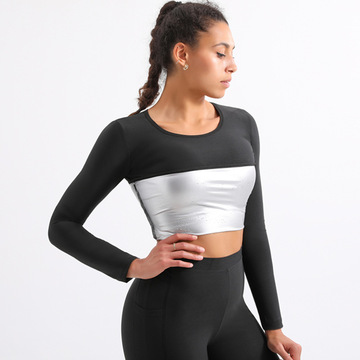 暴汗服运动健身束身衣女士收腹束腰爆汗长袖短袖塑身衣腰带背心