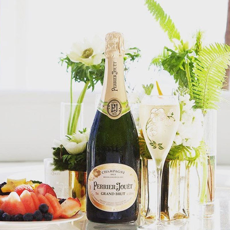 法国巴黎之花香槟perrier jouet进口高泡葡萄酒750ml起泡甜酒