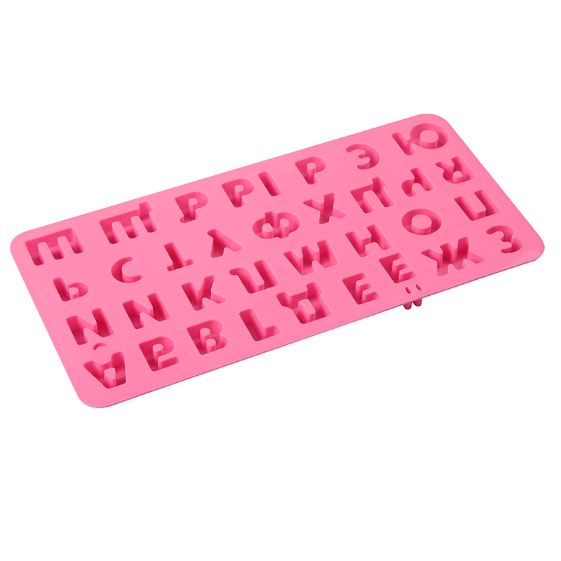 Silicone Russian Letter Chocolate Mold DIY Candy Mold Cookie Cutter Cake Decoration Baking Tool