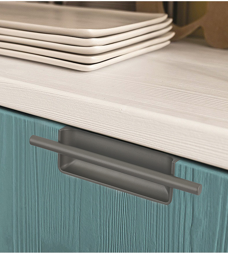 厂家直销 现代简约挖槽移门拉手 简欧暗扣衣柜门把手家具五金配件