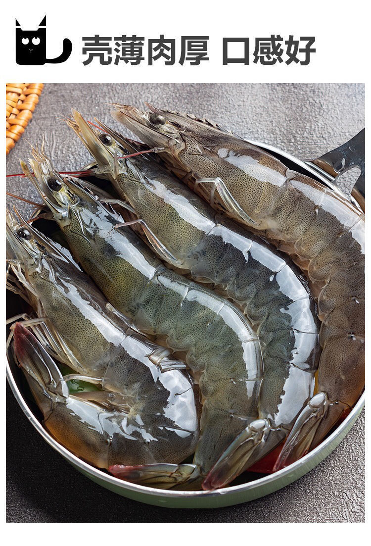 青岛大虾鲜活新鲜盐冻大虾特大号批发一箱对虾基围虾白虾海捕大虾