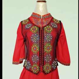 新疆夏季新款网纱马夹透明马甲女士舞蹈演出服装装饰绣花修身背心