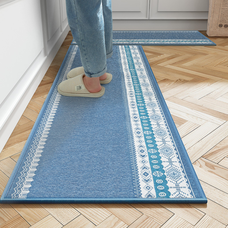 Cross-Border Kitchen Donille Long Mat Non-Slip Mat Kitchen Mat Carpet Door Foot Mat One Piece Dropshipping