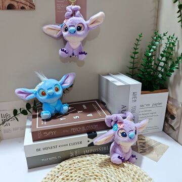 网红可爱星际宝贝紫色史迪仔挂件毛绒玩具公仔卡通史迪奇包包挂饰