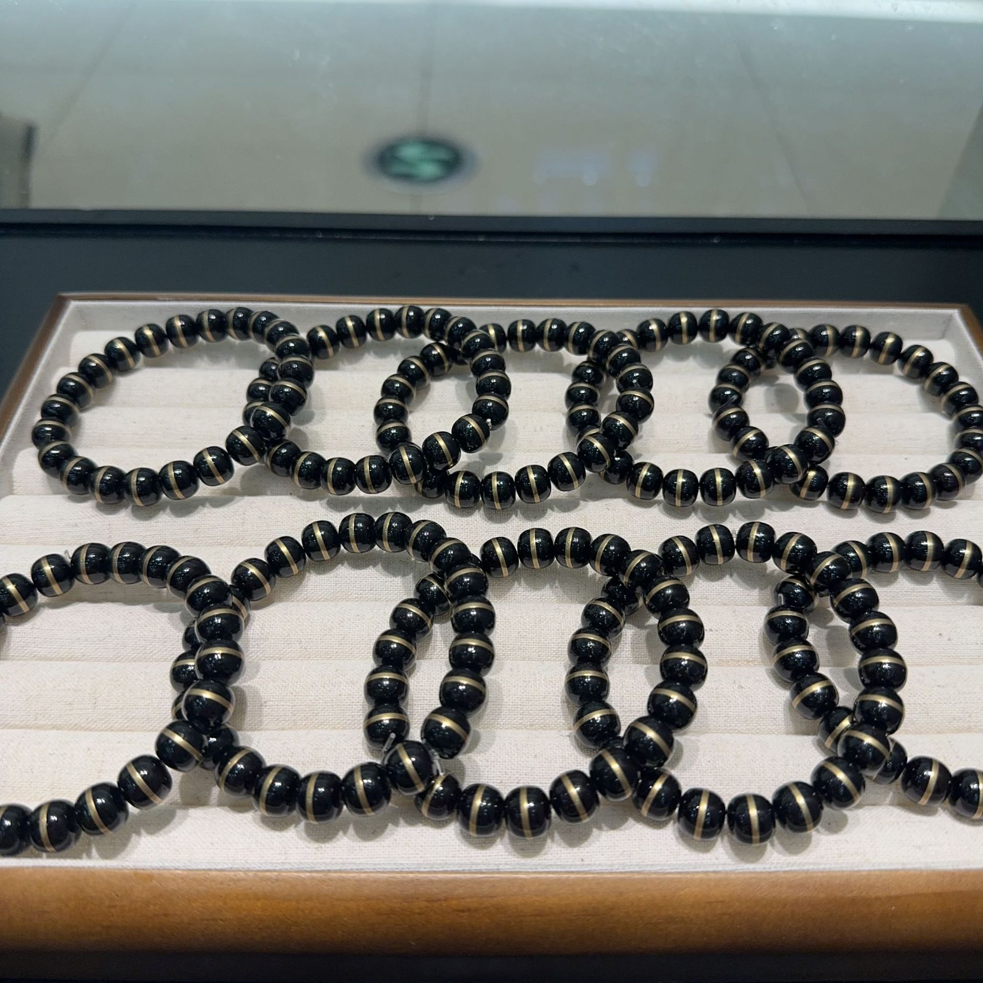 原创设计精品椰蒂镶铜丝高端盘玩手串手链文玩时尚饰品小红书同款