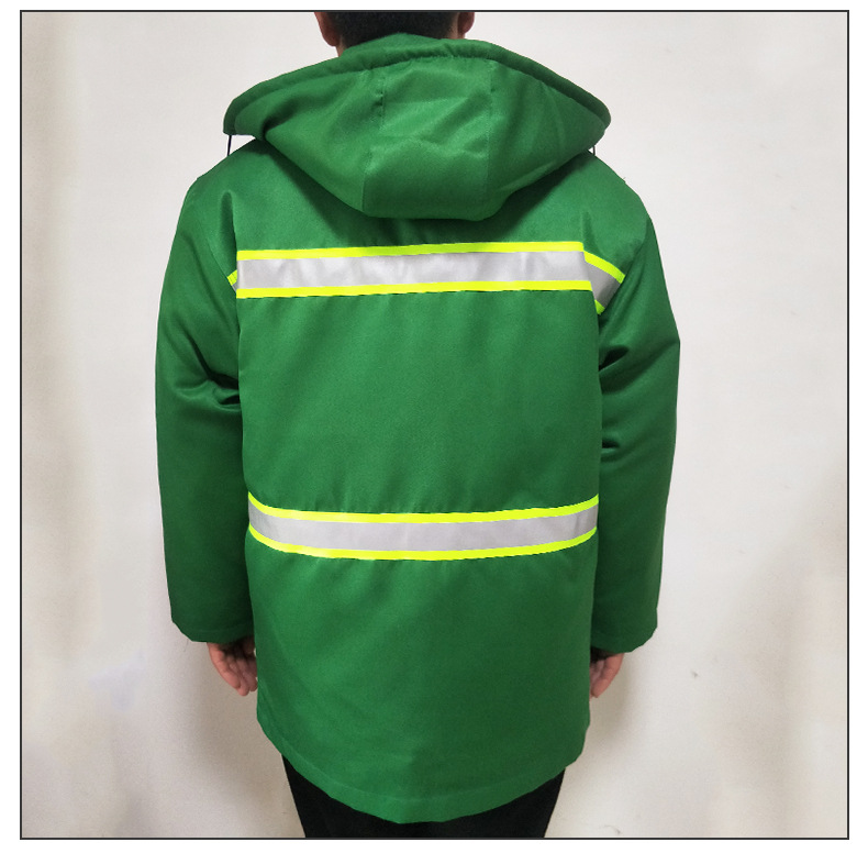 园林绿化工作服棉袄物业保洁冬装环卫工人棉衣施工反光防寒加厚袄
