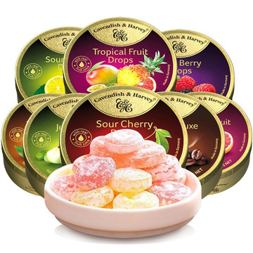 德国盒装嘉云糖200g一条9盒 进口休闲零食 水果硬糖 进口食品批发