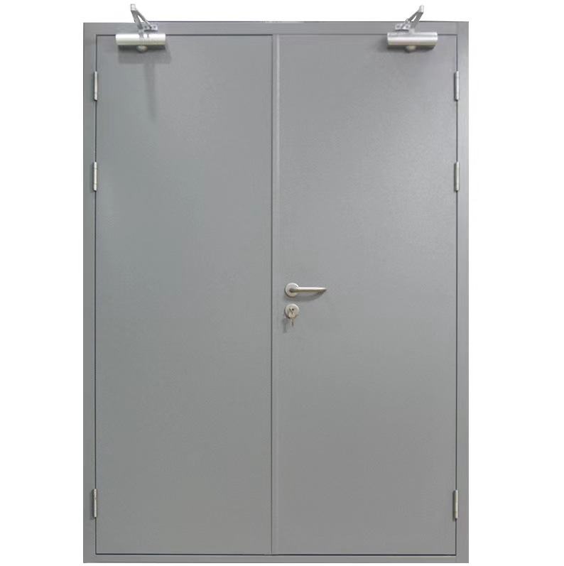 银利来门业楼梯间隔热门 钢质防火门 子母钢质门 应急逃生门