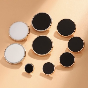 金属纽扣高档高脚西装扣子男女西服衬衫大衣白色黑色圆形装饰纽扣