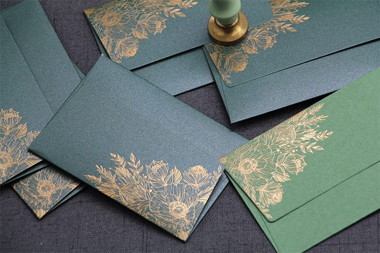 欧式高档3号加厚烫金婚礼信封包装卡片质感邀请函信封袋 可定制