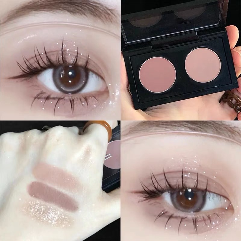 Taro Rose Tea Low Saturation Olive Pink Color Brown Two-Tone Eye Shadow Plate Monochrome Matte Pure Desire Wind Earth Color