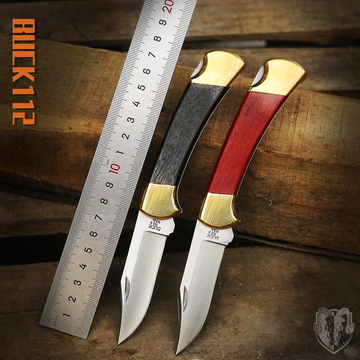 巴克折刀buck折叠刀高硬度d2户外刀黄铜折叠小刀跨境热销刀子批发