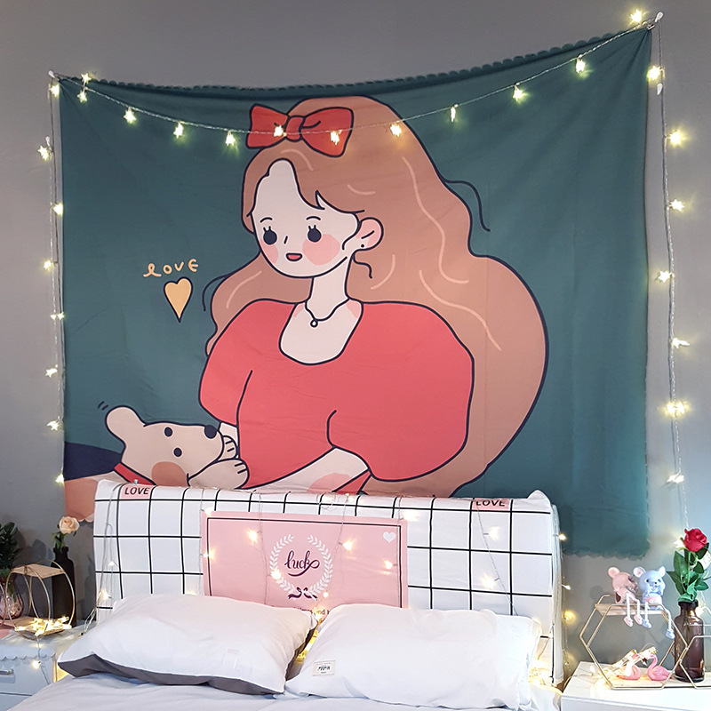 挂布背景布ins风个性墙布装饰挂毯网红床头宿舍少女心挂毯布