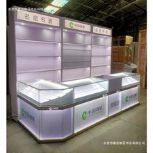 玻璃烟柜展示柜实木烟酒展示柜茶叶陈列柜烟柜台烟柜便利店背柜子