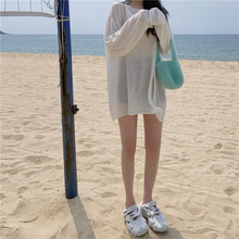 海边度假泳衣比基尼罩衫可下水游泳外搭沙滩防晒衣温泉罩衣外套女