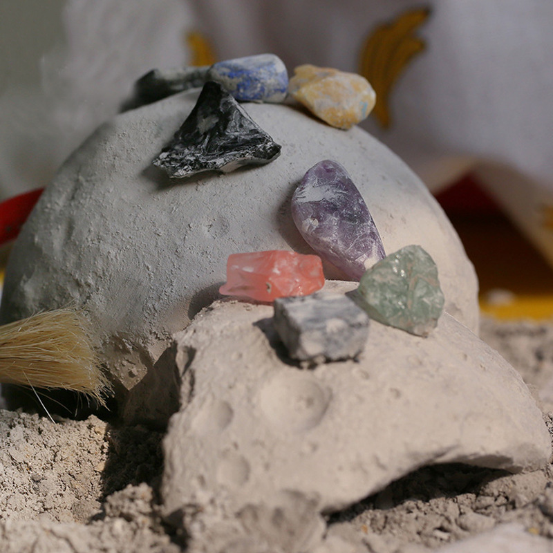 天然矿石考古挖掘玩具盲盒月球探索水晶挖宝石幸运宝藏儿童送礼物