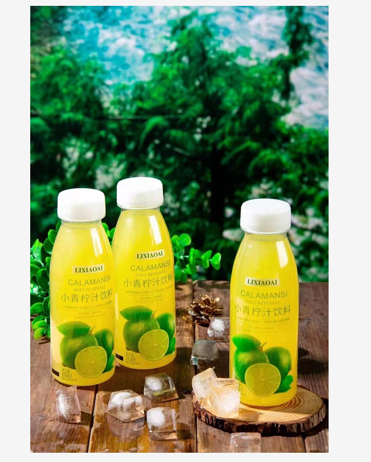 李小艾小青柠汁柠檬味果汁饮料 维生素c饮品 300ml/瓶*12瓶批发