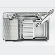 日式平替3D压纹纳米灰银304不锈钢大单槽一体拉伸水槽厨房洗菜盆