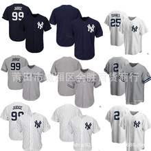 MLB洋基队棒球衣Yankees #99 JUDGE 2# JETER 24# 27# 棒球服外贸