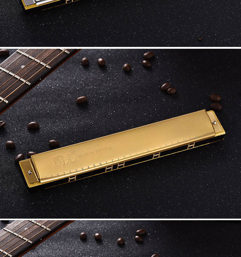 上海国光28孔重音口琴成人专业演奏级24孔复音c调初学者学生入门